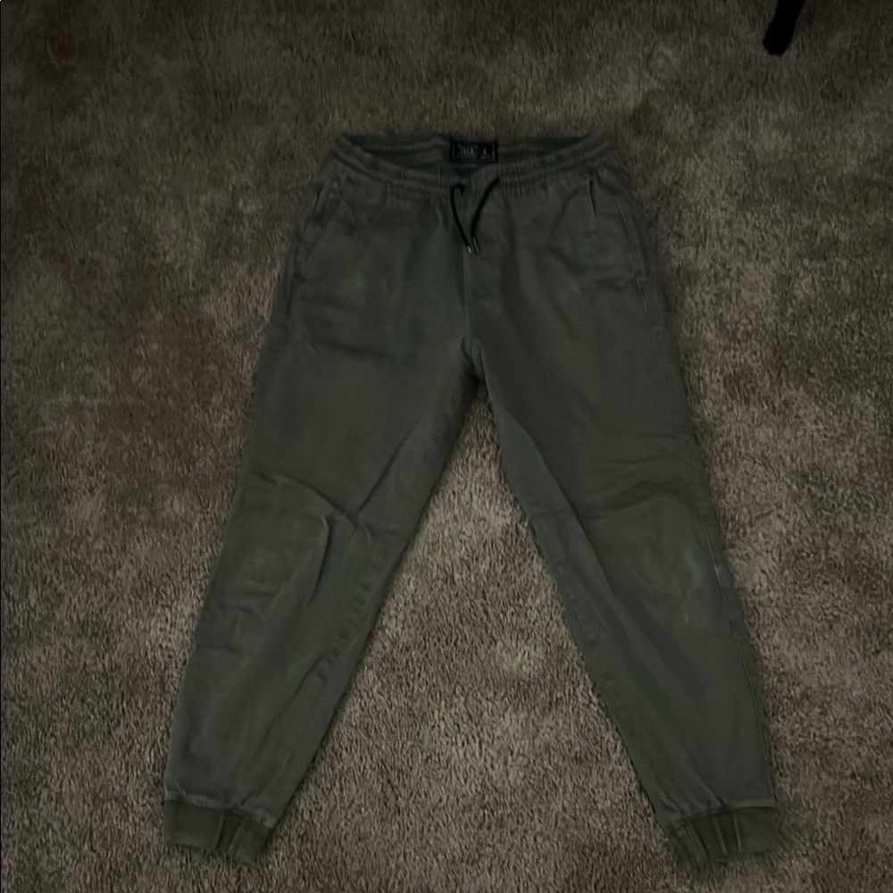 Men's Abercrombie and Fitch Green Jogger Pants